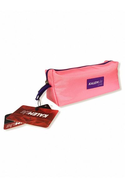 Kalemlig Tım Middle Imperteks Fabric Single Compartment Pen Bag - Pink Campaign