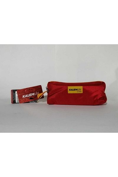 Kalemlig Red Fabric Single Compartment Pencil Bag Tim Middle Imperteks Campaign