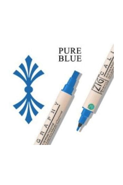 Zig Calligraphy Double Ended Calligraphy Pen 2 mm + 5 mm 030 Pure Blue