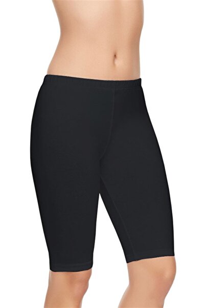 Tutku Elite 2103 - Colanți sport de damă din Lycra neagră, scurte deasupra genunchiului