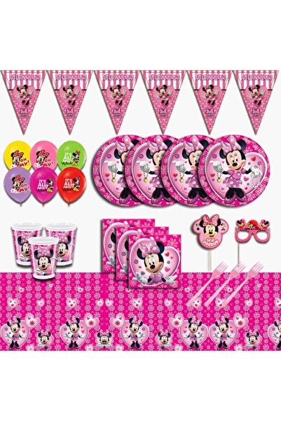 Minnie Mouse 16 Kişilik Doğum Günü Parti Malzemeleri Seti
