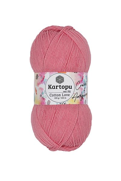 Kartopu Cotton Love Candy Pink K766 Amigurumi Cotton Hand Knitting Yarn 100 Gr