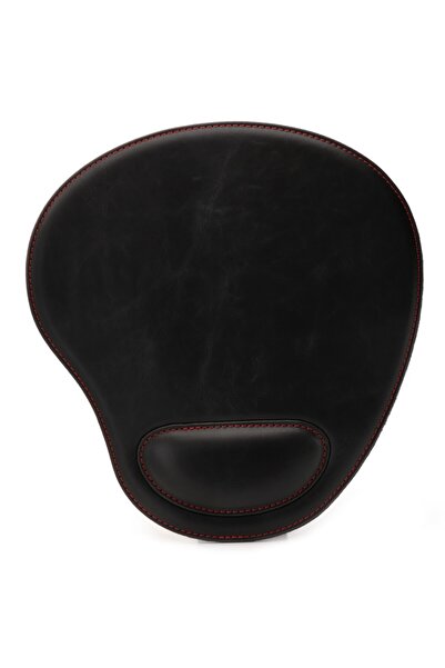 OttoAngelino Mousepad din piele ovală Londo - Suport pentru încheietura mâinii - Burete relaxant