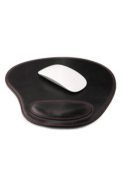 OttoAngelino Mousepad din piele ovală Londo - Suport pentru încheietura mâinii - Burete relaxant