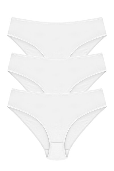 Papatya Chiloți 100% bumbac cu talie înaltă, pachet de 3