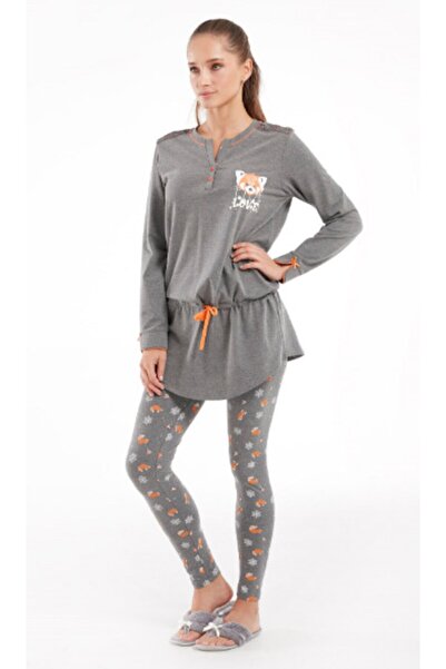 Relax Mode Kadın Tayt Pijama Takım 14028