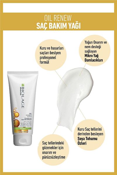 Biolage Oil Renew Nourishing Hair Care Cream for Dry and Damaged Hair 200 ml