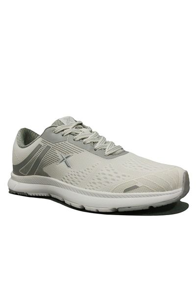Kinetix White Silver Lace-Up Sneakers Sports Shoes