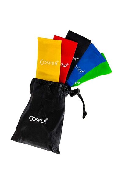 Cosfer Csf-5pl Aerobics and Yoga Band 5 Pack