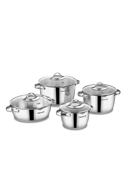 KORKMAZ A1969 Stara 8 Parça Tencere Seti