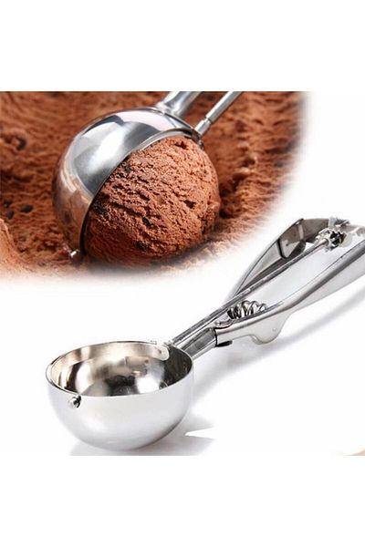 5DM Stainless Steel Pull and Drop Non-Stick Ice Cream Ball Spoon Ladle