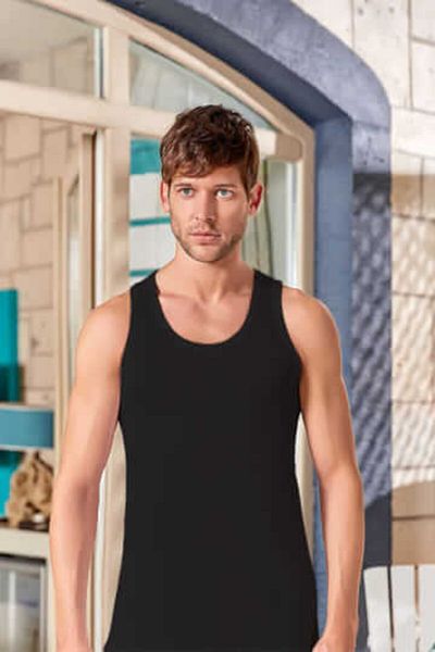 Dagi Men's Black 6 Pack Luxury Modal Undershirt