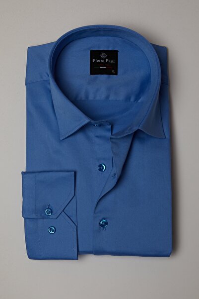 Cosmen Чоловіча сорочка Slim Fit з еластичного сатину