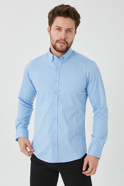 Pietra Paul Slim Fit Poplin Lycra Men's Shirt