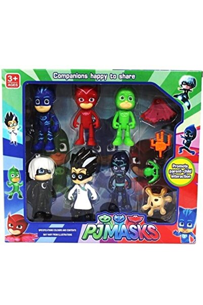 Genel Markalar Pj Mask Pija Maskeliler Figür Oyuncak 10 Parça Set