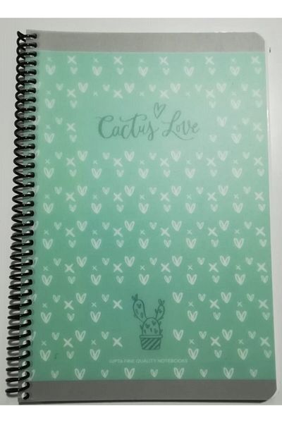 Gıpta Cactus Love 17x24 Copertă rigidă în spirală în carouri