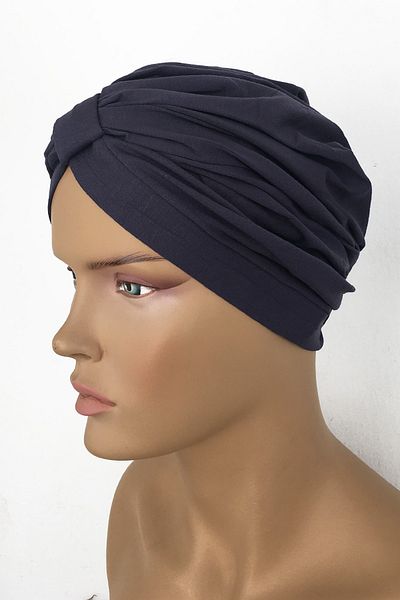 Vera Bone V Indian Ready Turban Combed Cotton Anthracite