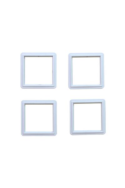 PinecoDesign Adhesive Disassemble Square Mini Frame |   White (15 Pieces - 8.5X8.5 cm)