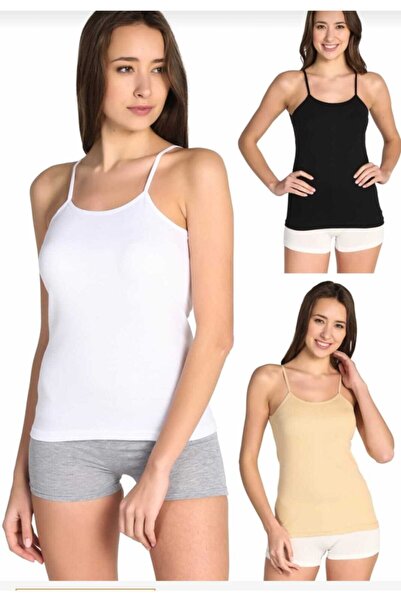 Berrak Жіночий 6-парений змішаний колір бавовняний лікра з бретелями боді атл...