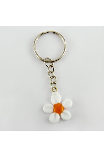 FREEDOM STOREE Sticlă cu figurină margaretă albă breloc