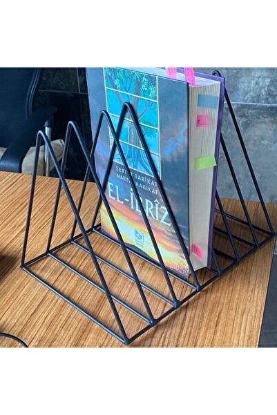 Wess Dizayn Masa Üstü Metal Kalın Kitaplık, Dergilik, 7 ‘li Izgara Raf Wd-43k