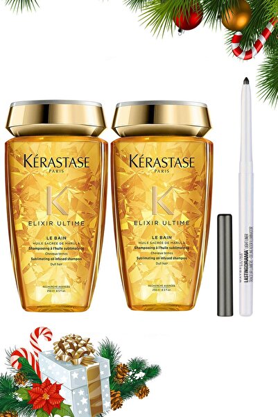 Kerastase Elixir Ultime Le Bain Şampuan 250 ml X 2 Adet + Maybelline 20 Night Light Göz Kalemi