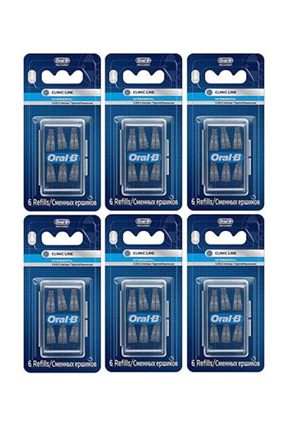 Oral-B Interdental Interface Brush Beveled Spare 6-Piece 3.0/6.5mm X 6 Pack