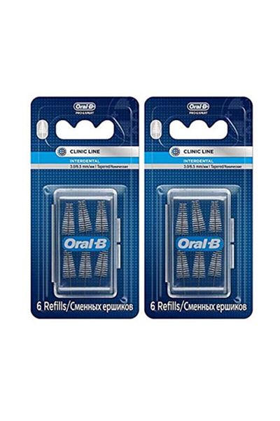 Oral-B Interdental Interface Brush Beveled Spare 6-Piece 3.0/6.5mm X 2 Pack