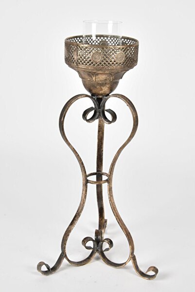 Genel Markalar Antique Kıvrımlı Şamdan Küçük 64 Cm