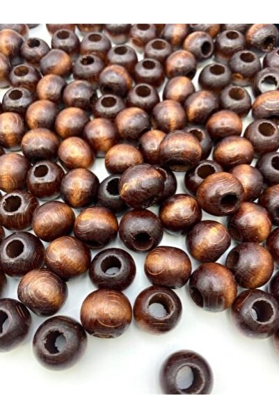 Hedef Bijuteri خشب بني 18 مم، خرز خشبي (50 جرام، ~ 28 قطعة خرز)