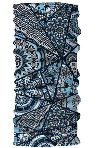 Buffalo Bandana Tria Blue Багатофункціональна пов'язка на голову та шию -