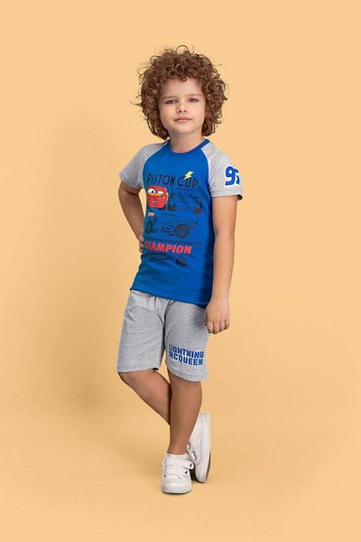 CARS Licensed Saks Blue Boy Bermuda Suit D4150-c-v1