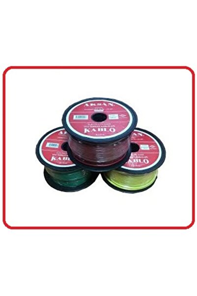 AKSAN Oto Taşıt Tesisat Kablo Bakır 1,5 Mm. Kalaylı 100 Metre Kırmızı (YERLİ ...