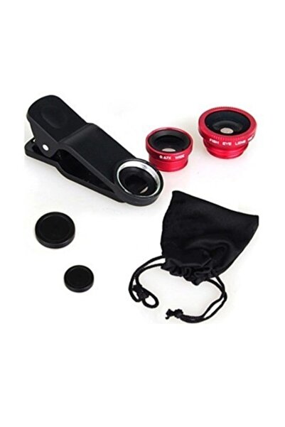 Piranha 3'ü 1 Arada Cep Telefon Uyumlu Lens Seti