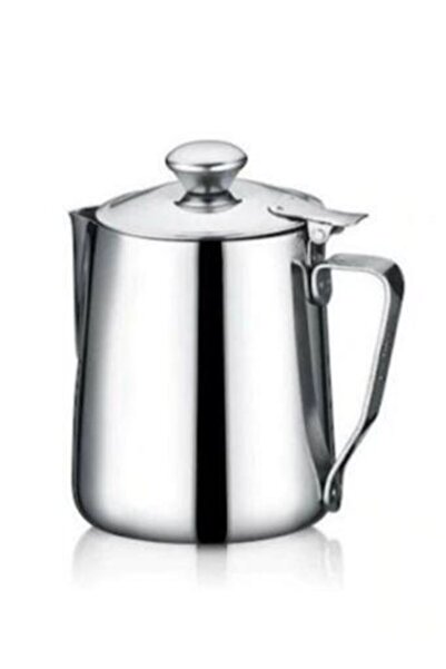 İstoç Türk Adria Kapaklı Kahve Süt Potu (pitcher) 304 18/10 Paslanmaz Çelik Ö...