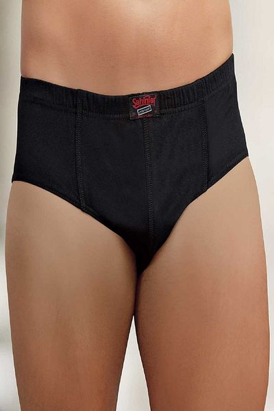 Şahinler Men's Black 6-Pack 100% Cotton Briefs Me009