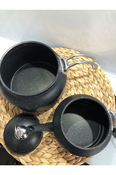 Kahramanlar Granite Teapot Black