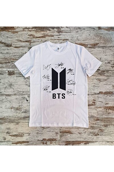 GC GÖKHAN CLUB Tricou cu imprimeu Bts Signature, unisex, negru și alb, combin...