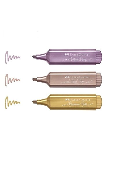 Faber Castell Simli Metalik Işaretleme Kalemi 3 Renk Set 15 46 40