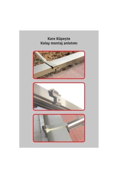 EYM Balkon Çamaşır Kurutma Askısı Dikdörtgen Küpeşte 60*25 Bronz