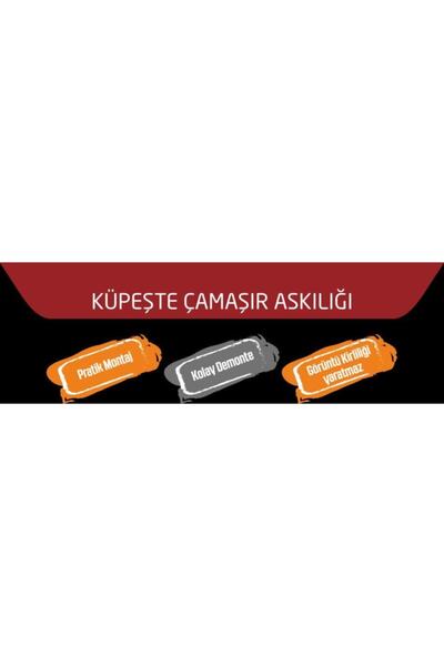 EYM Balkon Çamaşır Kurutma Askısı Dikdörtgen Küpeşte 60*25 Bronz