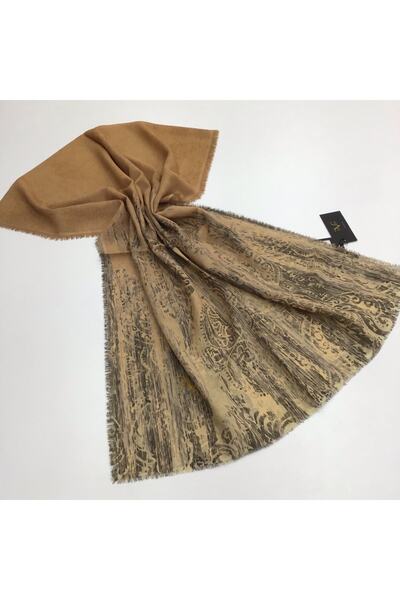 19V69 ITALIA Açık Kahverengi Vizon Şal Haiti Seri 90x200 Cm Eşarp Askısı Ve H...