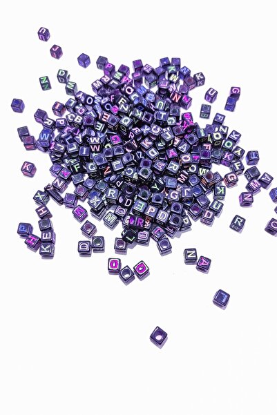 platin hediyelik 100 grame 600 bucăți mărgele cu litere cub de culoare neagră...