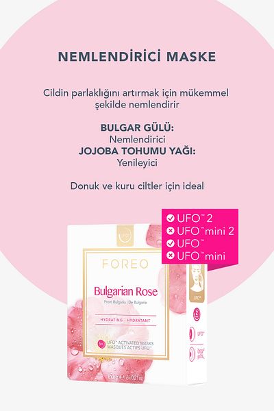 FOREO Ufo™ Bulgarian Rose Moisturizing 6-Pack Active Mask