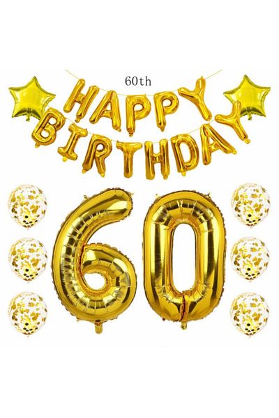 Partimarka 60 Year Old Party Balloon Set