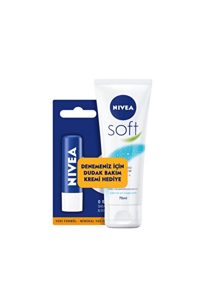NIVEA Soft El Kremi 75 ml ve Essential Dudak Balmı Seti