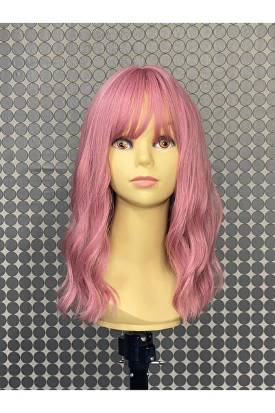 AHSEN PERUK Pembe Su Dalgalı Peruk