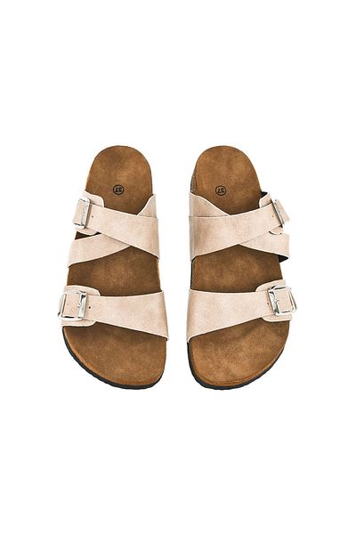 JustBow Beige Unisex Slippers