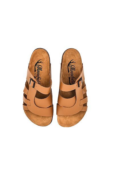 Moosefield Genuine Leather Light Brown Men's Slippers