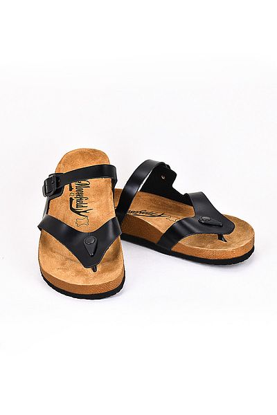 Moosefield Men's Slippers Genuine Leather Black